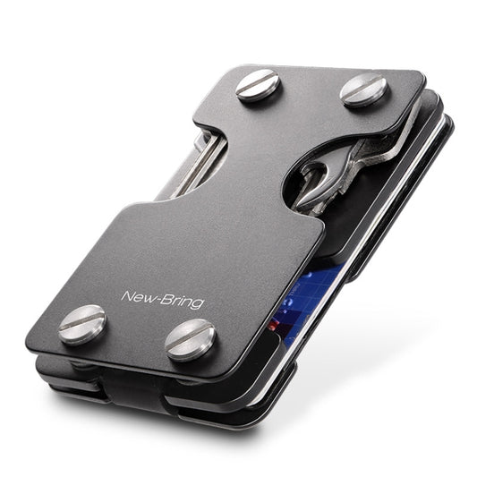 New-Bring Metal Card Holder Multifunctional  EDC Wallet Can Store Keys & U Disk(Black) - free shipping - PMC Jewellery - Order now!