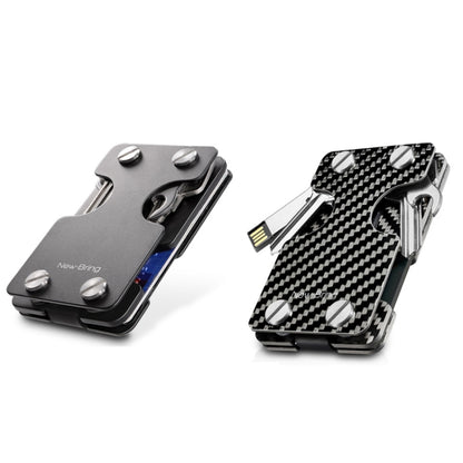 New-Bring Metal Card Holder Multifunctional  EDC Wallet Can Store Keys & U Disk(Black) - free shipping - PMC Jewellery - Order now!