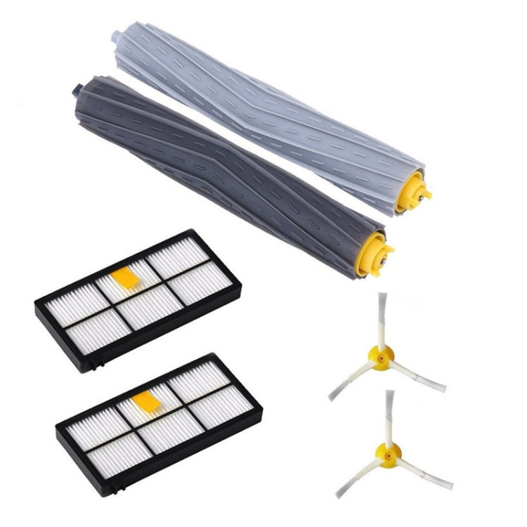 Robot Sweeping Brush + Hypa Filter + Triangle Side Brush For iRobot 800 960(Black) - free shipping - PMC TechLife - Order now!