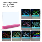 3D Painting Fluorescent Plate LED Shining Puzzle Children Graffiti Panel Handwritten Message Board(Green)
