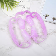 2 PCS Ladies Ring Leg Clamp Massager Ball Stovepipe Yoga Fitness Equipment(Purple)