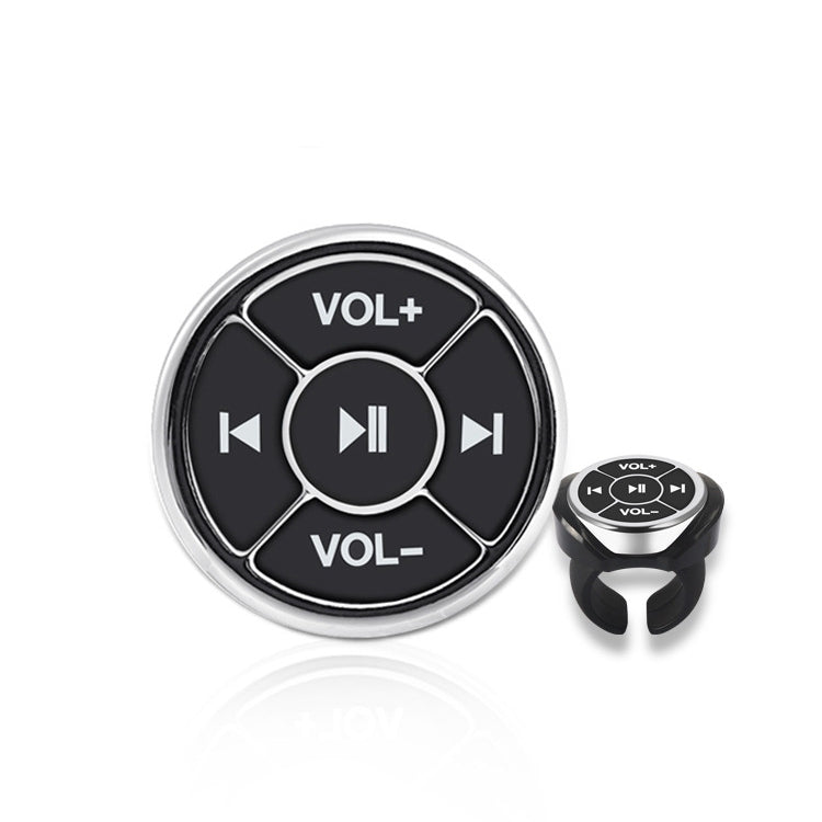 Car Mobile Phone Remote Control Bluetooth Wireless Multimedia Button Remote Control Music Playback Selfie, Colour: Silver With Buckle - free shipping - PMC TechLife - Order now!