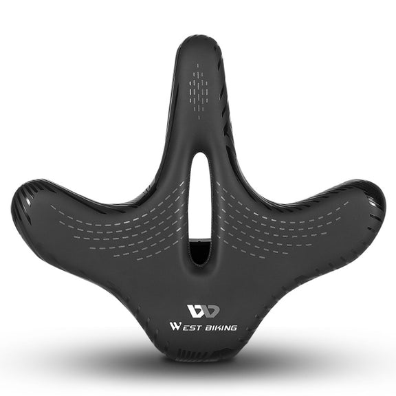 WEST BIKING YP0801122 Bicycle Mountain Bike Large Cushion Leisure And Comfortable Bicycle Saddle(Line Swallow)