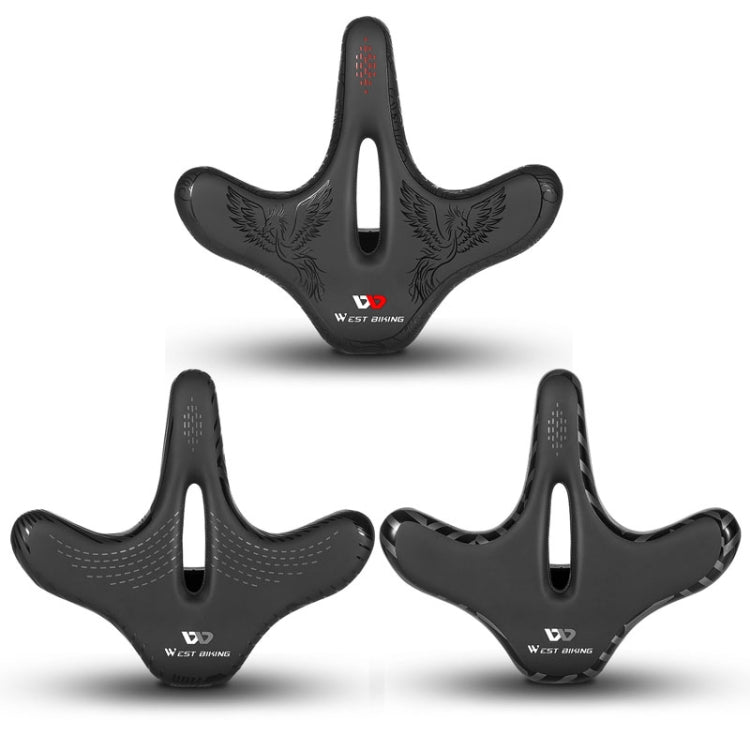 WEST BIKING YP0801122 Bicycle Mountain Bike Large Cushion Leisure And Comfortable Bicycle Saddle(Line Swallow)