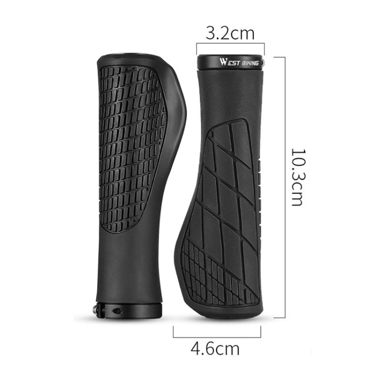 1 Pair WEST BIKING YP0804060 Bicycle Grips Mountain Bike Non-Slip Rubber Grips(Orange) - Bicycle Grips by WEST BIKING | Online Shopping South Africa | PMC TechLife | Buy Now Pay Later Mobicred