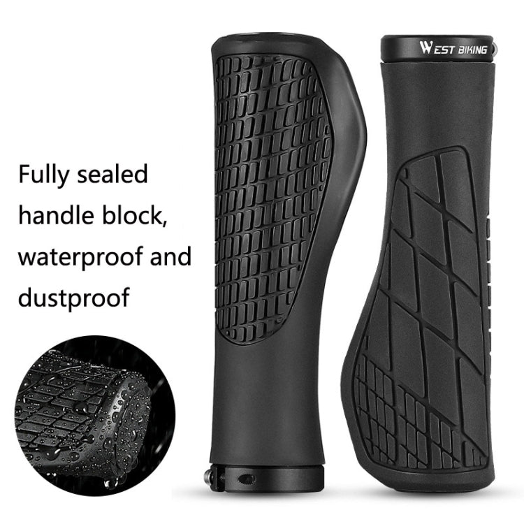 1 Pair WEST BIKING YP0804060 Bicycle Grips Mountain Bike Non-Slip Rubber Grips(Orange) - Bicycle Grips by WEST BIKING | Online Shopping South Africa | PMC TechLife | Buy Now Pay Later Mobicred