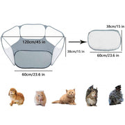 Portable Small Animal Game Fence Folding Outdoor Interior Pet Tent(Pink Opp Bag)
