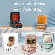A5 Mini Humidifying Refrigeration Air Conditioning Fan USB Home Desktop Water Cooling Fan(Mint Green)