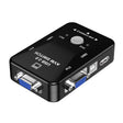 HW1701  2 into 1 out KVM Switcher 2 Port Manual VGA Switch USB With Keyboard Mouse Switching(Black) - Switch by PMC TechLife | Online Shopping South Africa | PMC TechLife | Buy Now Pay Later Mobicred