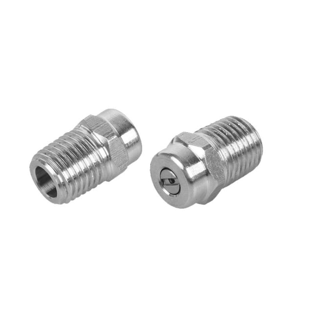2 PCS ZG1/4-25 High Pressure Cleaning Machine Parts Fan Shaped Cleaner Nozzle, Specification: 050 Type 1.35 Hole