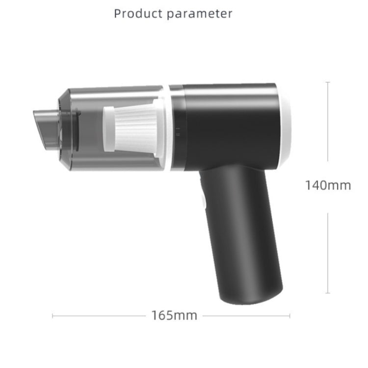 Car Dry And Wet Wireless Handheld Vacuum Cleaner(Black) - Vacuum Cleaner by PMC TechLife | Online Shopping South Africa | PMC TechLife | Buy Now Pay Later Mobicred