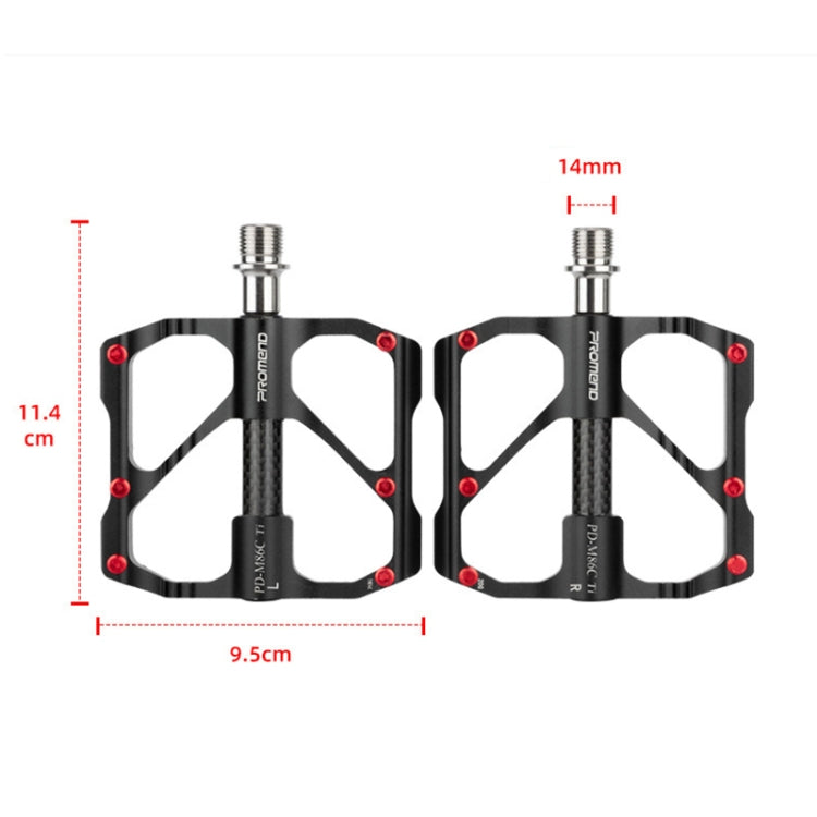1 Pair PROMEND Titanium Axle Carbon Tube Bicycle Pedal Mountain Bike Road Bike 3 Palin Pedal PD-M86C-TI - free shipping - PMC Jewellery - Order now!