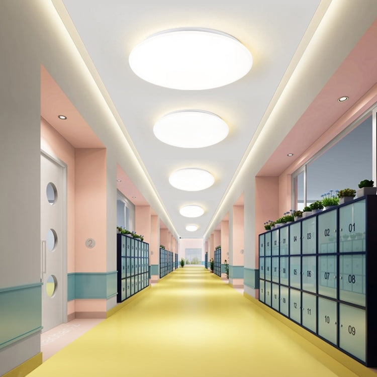 LED Sound Light Control Ceiling Lamp Round Corridor Intelligent Sensor Lamp, Power source: 12W 270mm(Warm White)