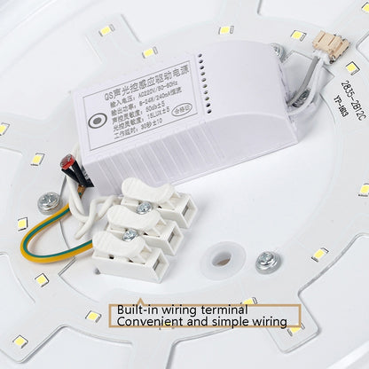 LED Sound Light Control Ceiling Lamp Round Corridor Intelligent Sensor Lamp, Power source: 24W 400mm(White) - Sensor LED Lights by PMC Jewellery | Online Shopping South Africa | PMC Jewellery | Buy Now Pay Later Mobicred