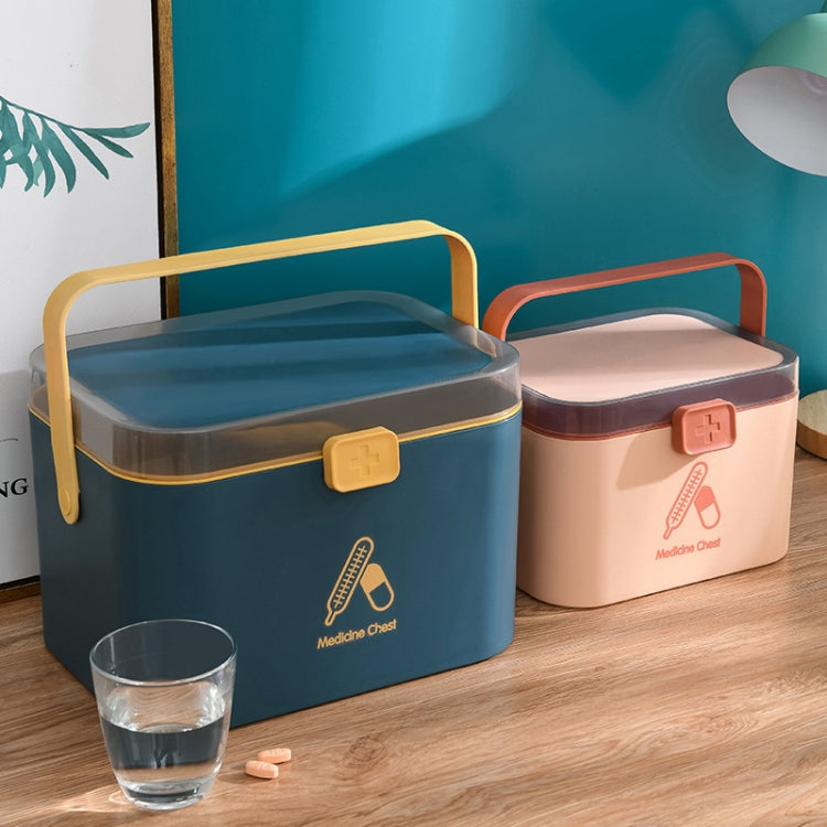 Household Plastic Small Medicine Box Portable Medicine Storage Box, Size: 21.4 x 15.8 x 14.7cm(Grey) - free shipping - PMC TechLife - Order now!