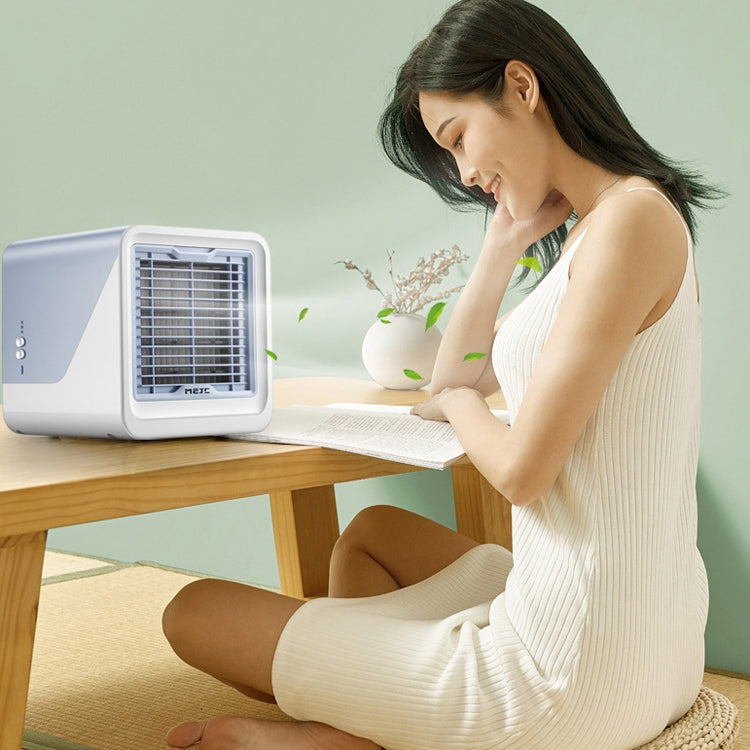 MG -191 Mini Air Cooler Home Dormitory Office Air Conditioning Fan Portable Small Desktop USB Fan(Classic Black)