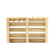Wooden Roller Massager Small Nails Five-Row Foot Massager(27 x 19 x 4.5cm)