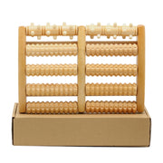 Wooden Roller Massager Small Nails Five-Row Foot Massager(27 x 19 x 4.5cm)