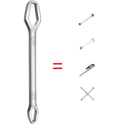 Multi-Function Plum Wrench Open Adjustment Double-Headed Self-Tightening Wrench(Black) - Hex Key & Spanner by PMC Jewellery | Online Shopping South Africa | PMC Jewellery | Buy Now Pay Later Mobicred
