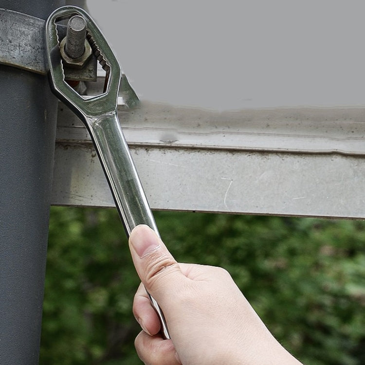 Multi-Function Plum Wrench Open Adjustment Double-Headed Self-Tightening Wrench(Silver)