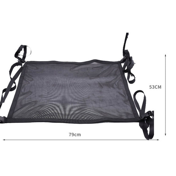 Car Storage Network Pocket Car Roof Seating Room Mesh Folding Hanging Bag, Style: Single Layer(Black)
