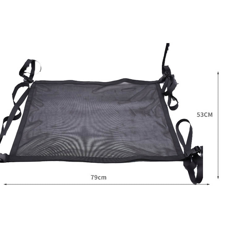 Car Storage Network Pocket Car Roof Seating Room Mesh Folding Hanging Bag, Style: Single Layer(Black)