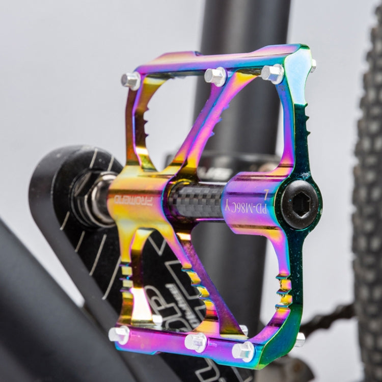 1 Pair PROMEND Three Peilin Bearing Aluminum Alloy CNC Bicycle Colorful Pedal PD-M86CY - free shipping - PMC Jewellery - Order now!