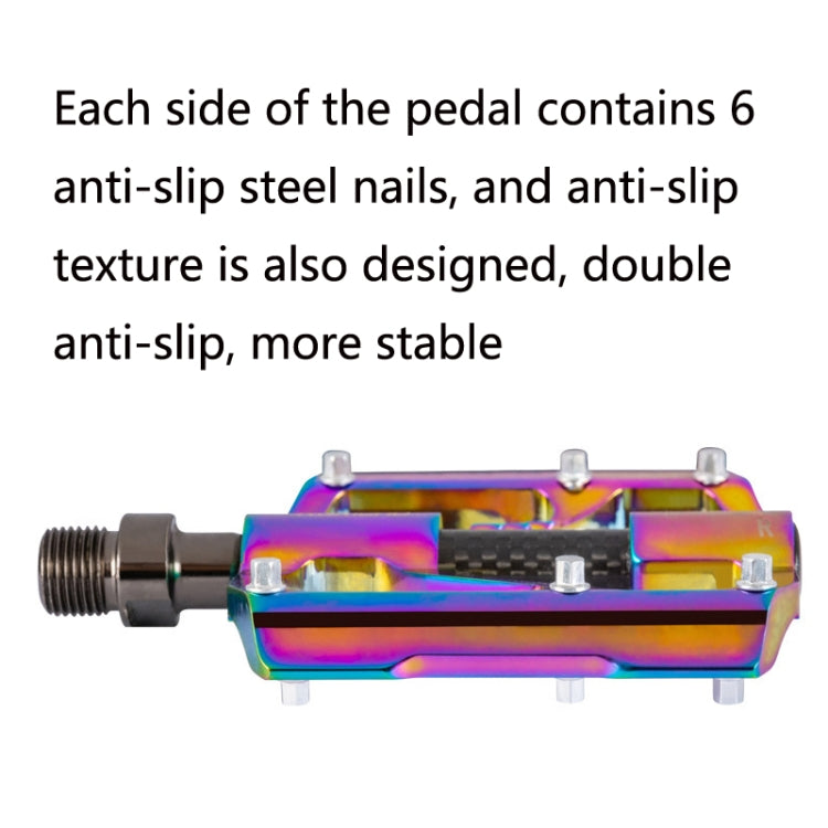 1 Pair PROMEND Three Peilin Bearing Aluminum Alloy CNC Bicycle Colorful Pedal PD-M86CY