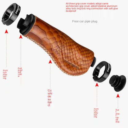 1 Pair PROMEND GR-502H Bicycle Mountain Bike Folding Bike Locking Ergonomic Meat Ball Gloves(Black Crack) - Bicycle Grips by PROMEND | Online Shopping South Africa | PMC Jewellery | Buy Now Pay Later Mobicred