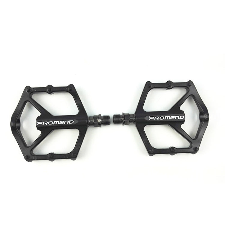 1 Pair PROMEND PD-M46 Bicycle Pedal Aluminum Alloy CNC Bearing Palin Pedal(Black)