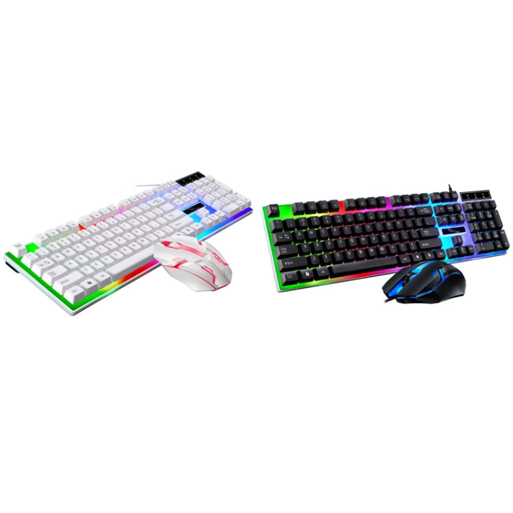 ZGB G21B Colorful Glow USB Wired Keyboard Mouse Set(Black)
