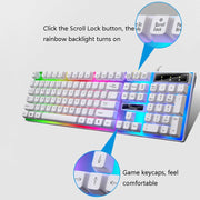 ZGB G21B Colorful Glow USB Wired Keyboard Mouse Set(Black)