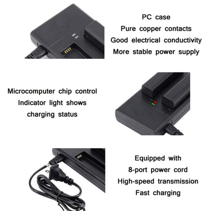 Jinnet 2 PCS Smart Dual Charge Handheld Gimbal Camera Battery Charger For DJI/Osmo(US Plug) - free shipping - PMC Jewellery - Order now!