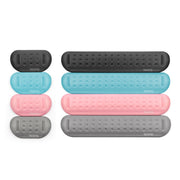 Baona Silicone Memory Cotton Wrist Pad Massage Hole Keyboard Mouse Pad, Style: Large Keyboard Rest (Gray)