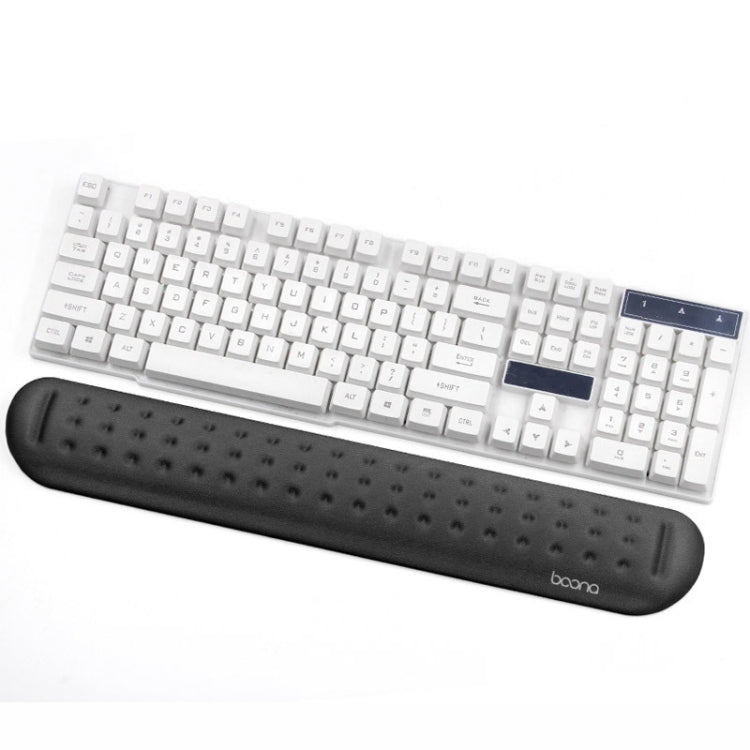 Baona Silicone Memory Cotton Wrist Pad Massage Hole Keyboard Mouse Pad, Style: Large Keyboard Rest (Black) - Mouse Pads by Baona | Online Shopping South Africa | PMC TechLife | Buy Now Pay Later Mobicred