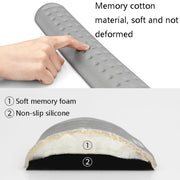 Baona Silicone Memory Cotton Wrist Pad Massage Hole Keyboard Mouse Pad, Style: Large Keyboard Rest (Black)