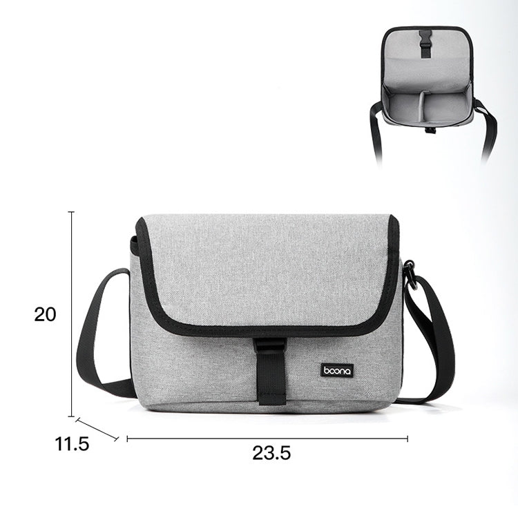 Baona BN-H013 Camera Shoulder Bag SLR Lens Storage Handbag(Light-Thin Black)