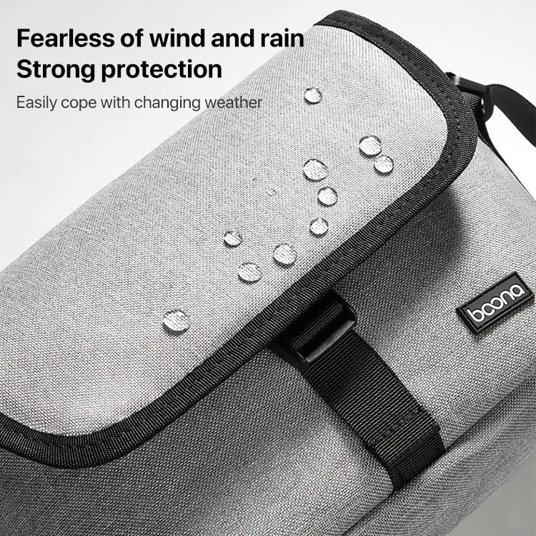 Baona BN-H013 Camera Shoulder Bag SLR Lens Storage Handbag(Light-Thin Black)
