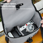 Baona BN-H013 Camera Shoulder Bag SLR Lens Storage Handbag(Light-Thin Black)