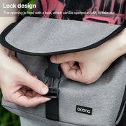 Baona BN-H013 Camera Shoulder Bag SLR Lens Storage Handbag(Light-Thin Black)