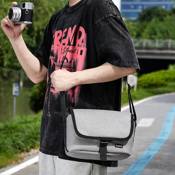 Baona BN-H013 Camera Shoulder Bag SLR Lens Storage Handbag(Light-Thin Black)