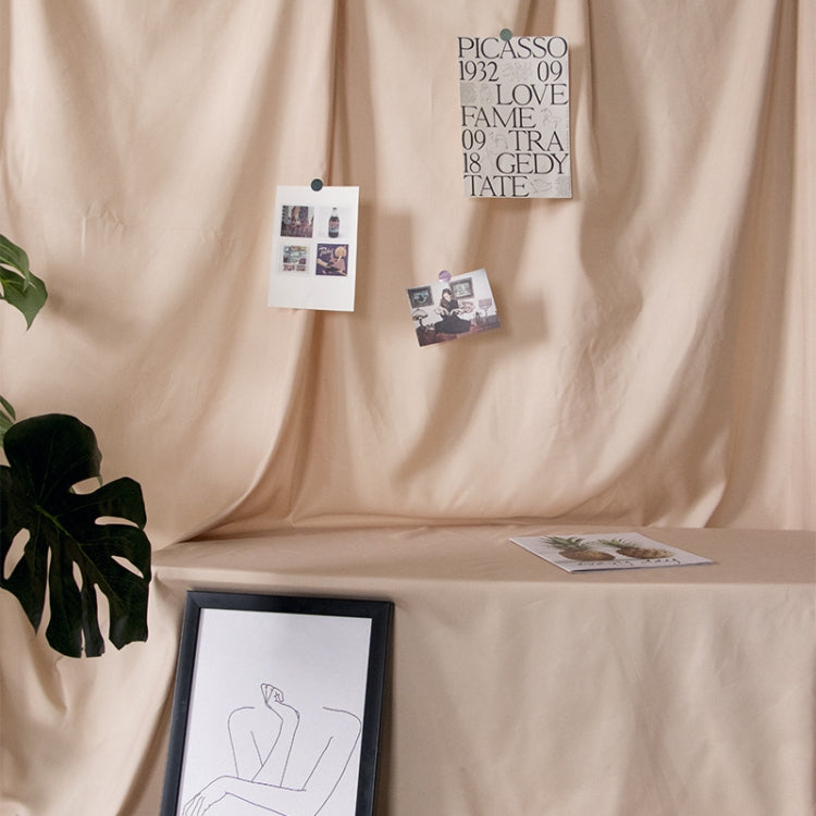 3 x 2.4m Photo Background Cloth Increased Widened Photography Cloth Live Broadcast Solid Color Cloth(Beige) - free shipping - PMC Jewellery - Order now!