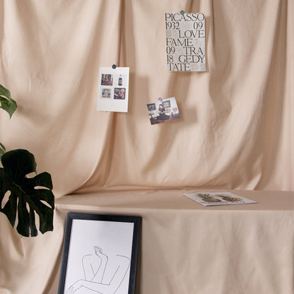 3 x 2.4m Photo Background Cloth Increased Widened Photography Cloth Live Broadcast Solid Color Cloth(Beige) - free shipping - PMC Jewellery - Order now!