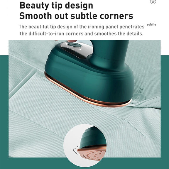 33W Handheld Electric Ironing Machine Rotatable Dry And Wet Garment Steam, Product specifications: EU Plug(Gemstone Green)