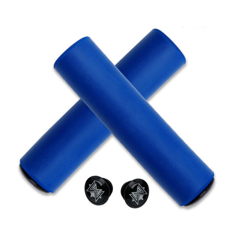 MEROCA Mountain Bike Grip Cover Shock Absorbic Silicone Handlebar Sponge Cover(Blue) - Bicycle Grips by PMc TechLife | Online Shopping South Africa | PMc TechLife | Buy Now Pay Later Mobicred