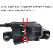 Meroca M800 Bicycle Brake Mountain Bike Universal Bilateral Brake Oil Pressure Disc Brake, Style: Left Back 1400mm