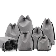 Benna Water-resistant SLR Camera Lens Bag  Lens Protective Cover Pouch Bag, Color: Square Small(Gray)