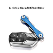 New Bring Mini Keychain Emergency Tool Multifunctional Portable Car Accessories Metal Key Storage Device(Blue Lengthening)