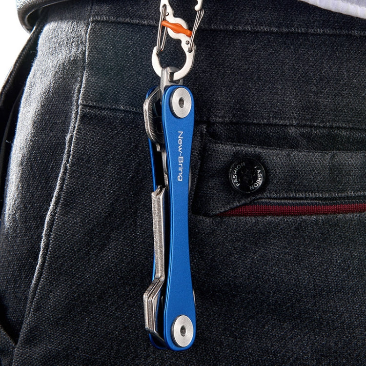 New Bring Mini Keychain Emergency Tool Multifunctional Portable Car Accessories Metal Key Storage Device(Blue Lengthening) - Key Rings by PMC TechLife | Online Shopping South Africa | PMC TechLife | Buy Now Pay Later Mobicred