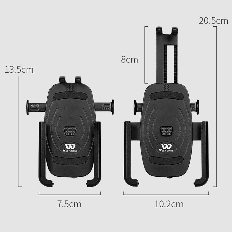 WEST BIKING  Bike Mobile Phone Holder Aluminum 360 Rotatable Electric Bike Scooter Motorcycle Phone Stand,Style: Rearview Mirror Style - Holders by WEST BIKING | Online Shopping South Africa | PMC TechLife | Buy Now Pay Later Mobicred